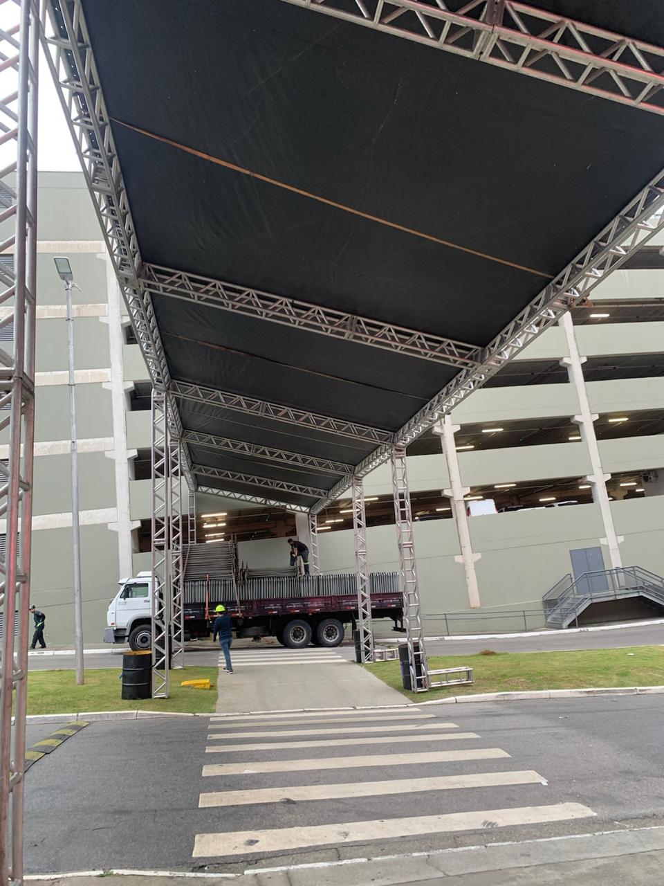 Estrutura montada para o evento Imigrantes 3